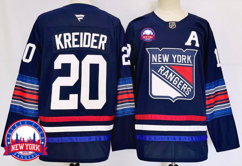 Men New York Rangers #20 Kreider Blue Fanatics 2025 NHL Jersey style 10->new york rangers->NHL Jersey